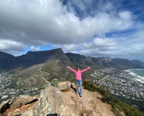 Vrijheid op de Lion's head in Zuid Afrika