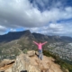 Vrijheid op de Lion's head in Zuid Afrika