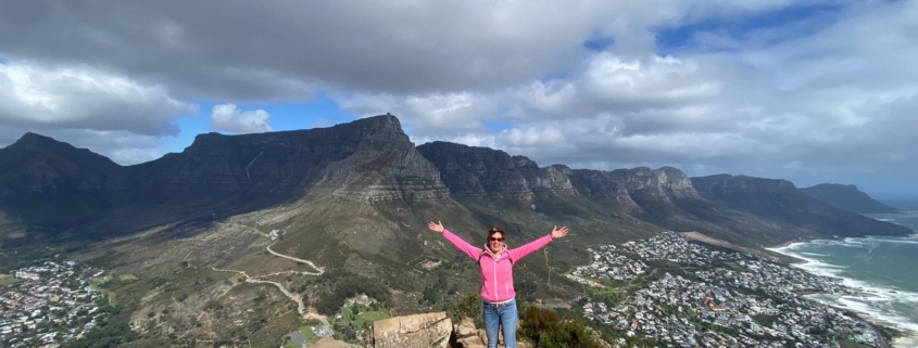 Vrijheid op de Lion's head in Zuid Afrika